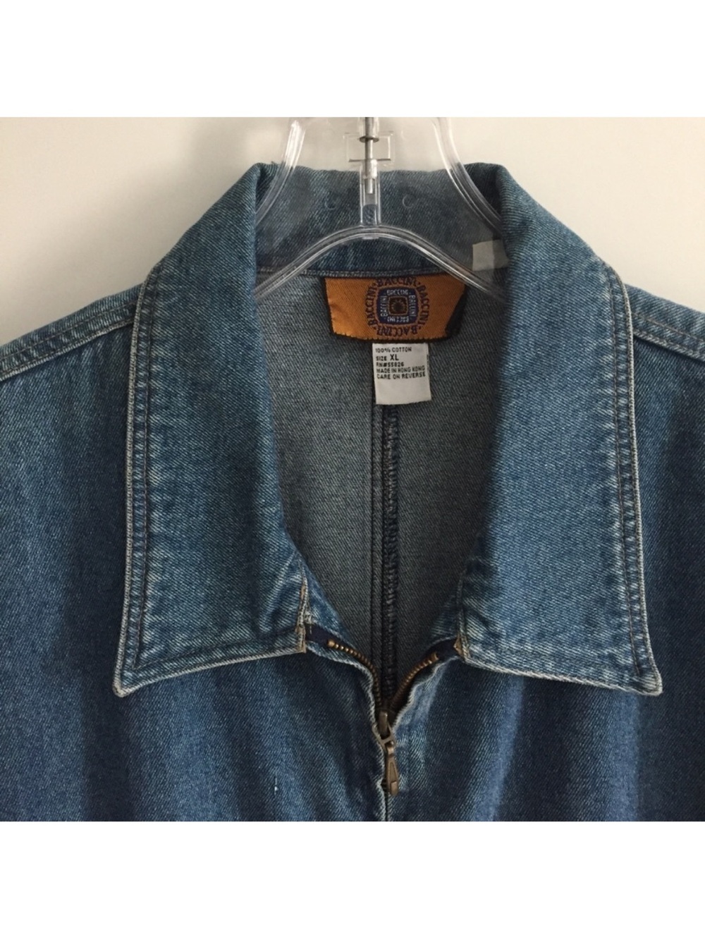 Baccini Classic Blue Denim Zip-Front Jacket Women's XL - Picture 3 of 9